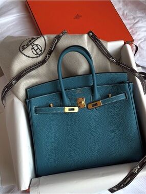 Hermes Birkin 25 Blue Jean GHW